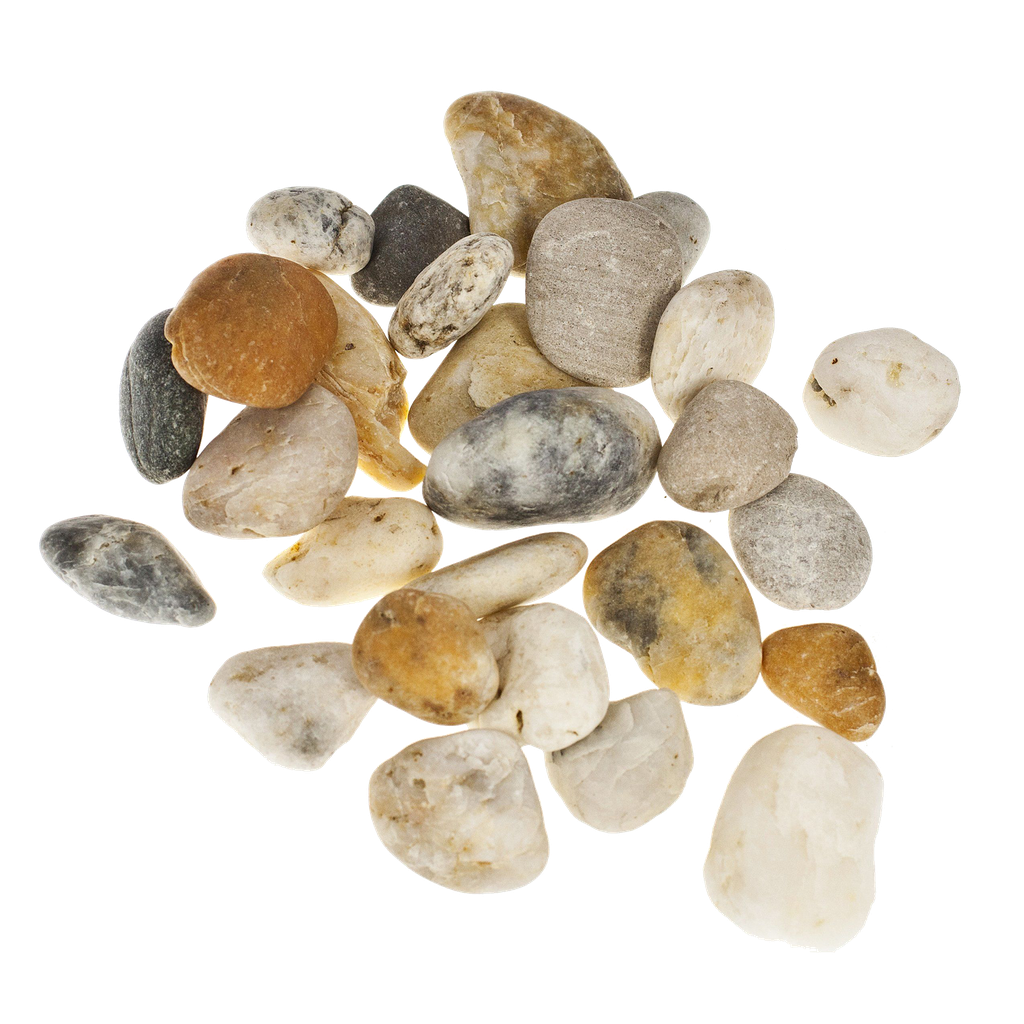 K98 Kremeň MIX okruhliak, frakcia 16-32 mm, 25 kg vrece, multicolor-bledá