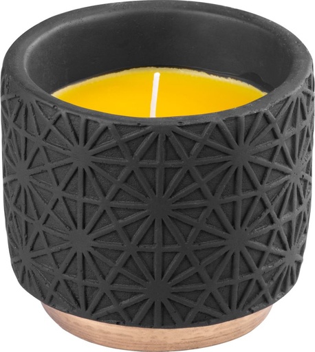 [2172767] Sviečka Citronella, čierna, repelentná v dekoračnom kvetináči, 200g