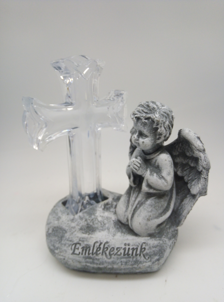 Anjel s LED krížom