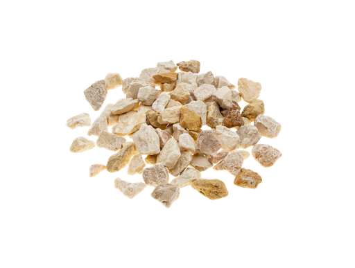 [S20031219] V19 Vápenec štrk pr.8-16mm, 25kg vrece žlto-biela